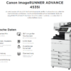 Canon iR ADVANCE 4535i Technische Daten